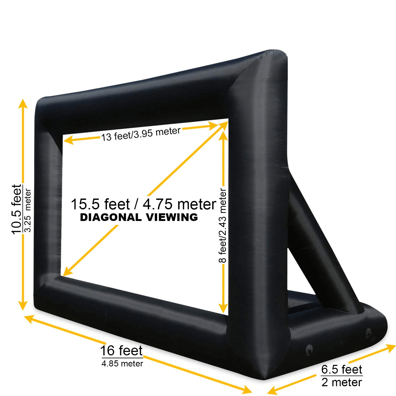 16 ft Movie Screen Dimensions