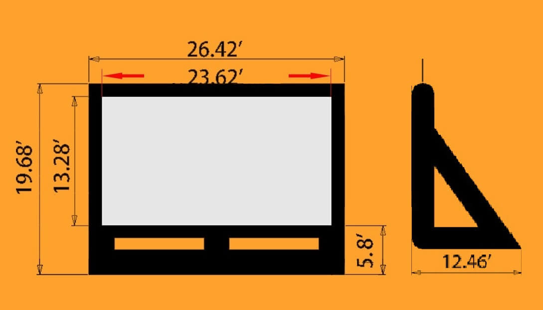 26 foot Movie Screen Dimensions